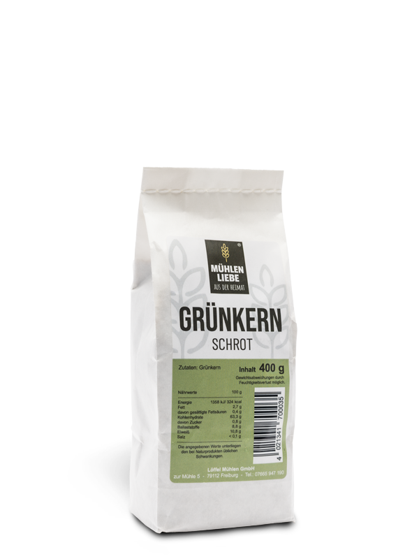 Grünkern, SCHROT (Mühlen Liebe) (8394218045705)