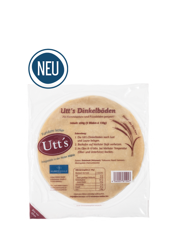 3 Utt's Dinkelböden (Flammkuchen-/Pizzaböden) (8203818860809)