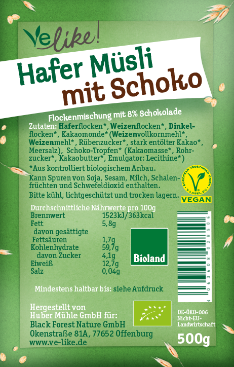 Hafer Müsli mit Schoko (Velike) (8002820899081)