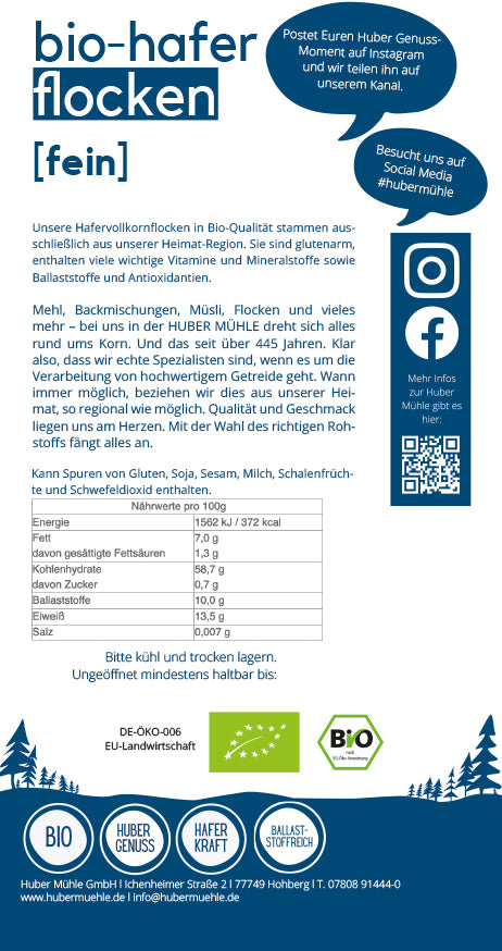 Bio-Haferflocken, fein (7038714052789)