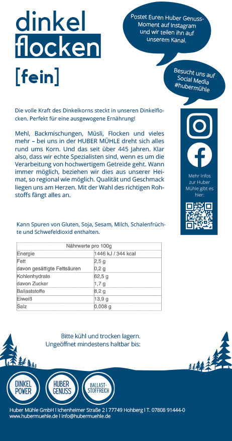 Dinkelflocken, fein (7102257070261)