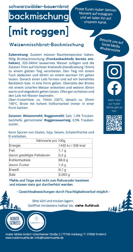 Schwarzwälder-Bauernbrot-Backmischung, mit Roggen (7095691116725)
